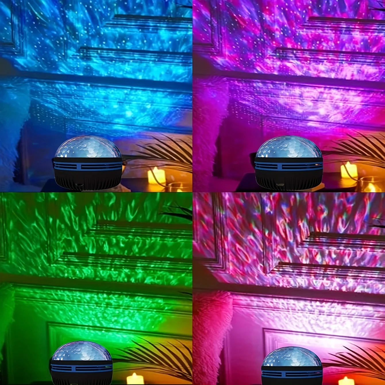 Proyector de Estrellas Galaxy — Olas de Océano y 7 Colores para Habitación
