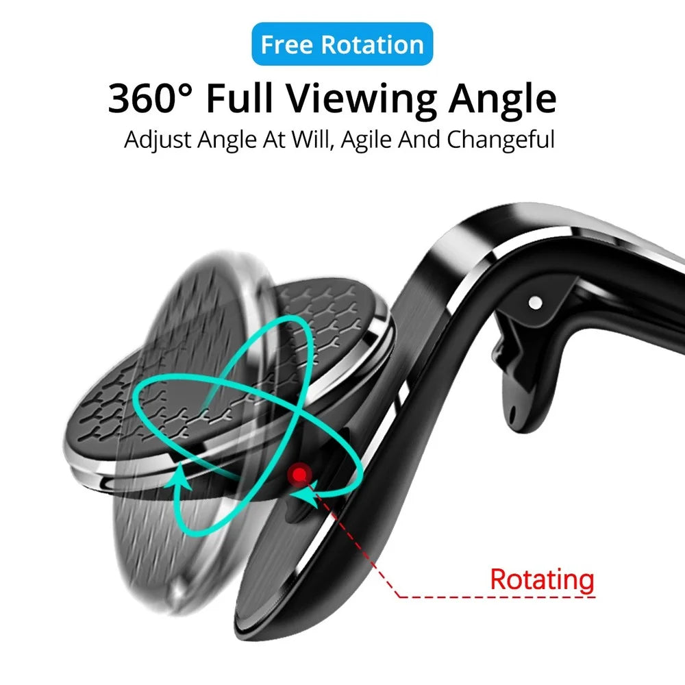 Soporte Magnético para Auto 360° Rotatable — Universal para Celular