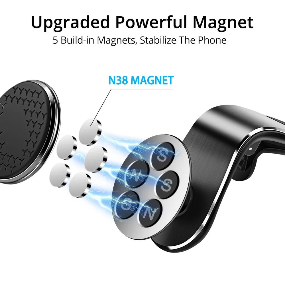 Soporte Magnético para Auto 360° Rotatable — Universal para Celular