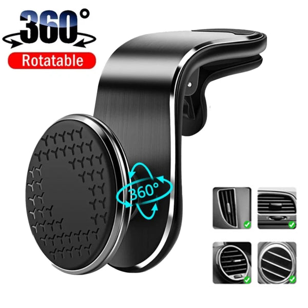 Soporte Magnético para Auto 360° Rotatable — Universal para Celular