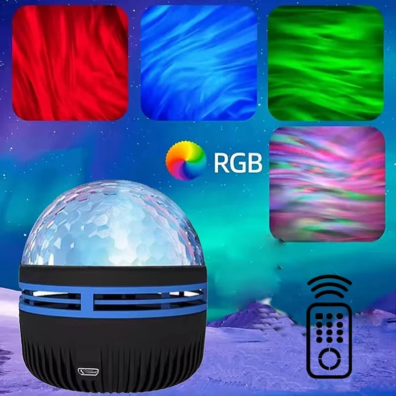Proyector de Estrellas Galaxy — Olas de Océano y 7 Colores para Habitación