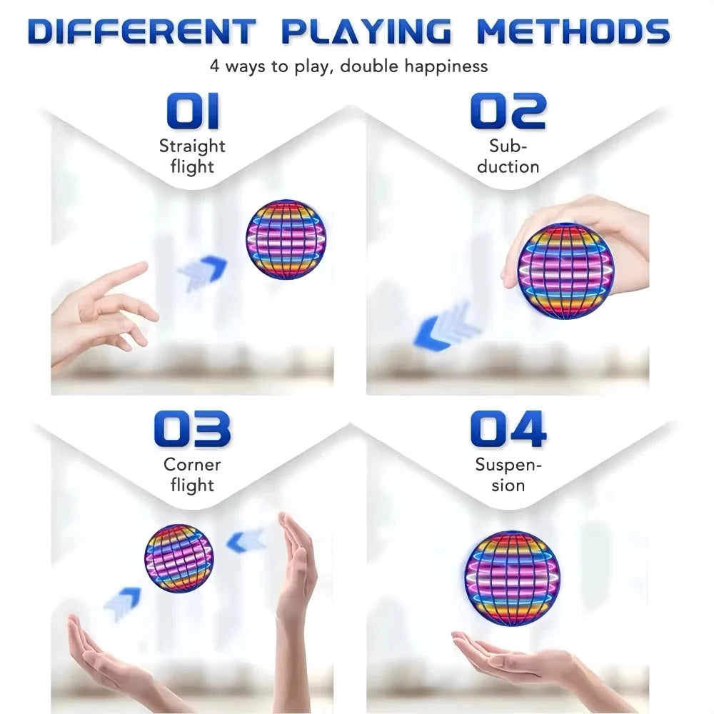 Pelota Voladora Boomerang con Luces — Control por Movimiento de Mano