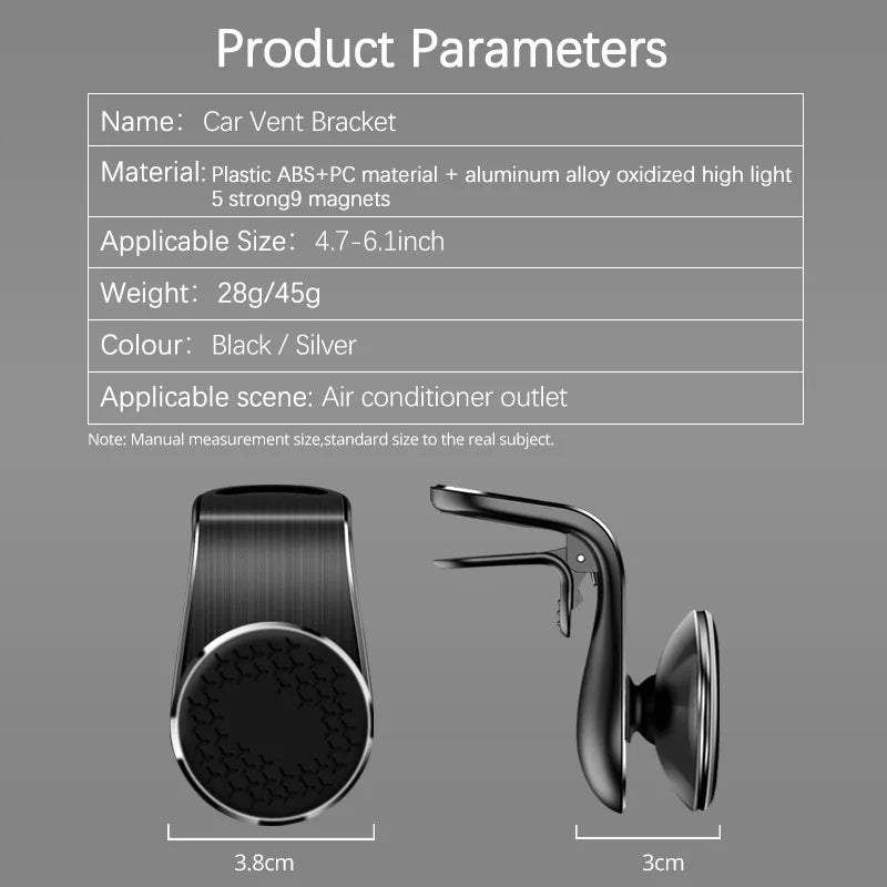 Soporte Magnético para Auto 360° Rotatable — Universal para Celular