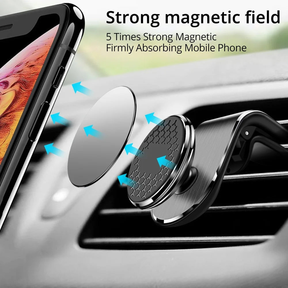 Soporte Magnético para Auto 360° Rotatable — Universal para Celular